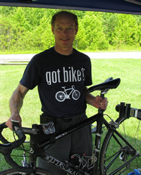 Our TRIRI mechanic from Circle City Bicycles